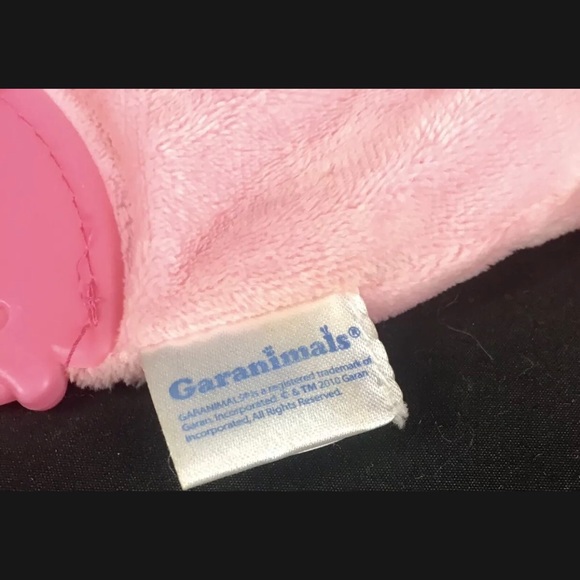 Garanimals Pink Giraffe Lovey 9" Plush Baby Teether Toy Brown Bow - Picture 12 of 12